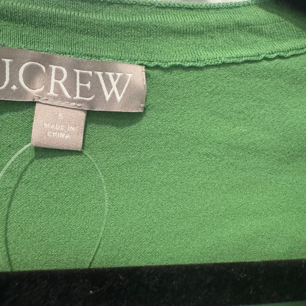 J. Crew Women's Jackie Cardigan in Premium Ultra-Fine Cotton Blend Grass S NWT - Picture 10 of 11